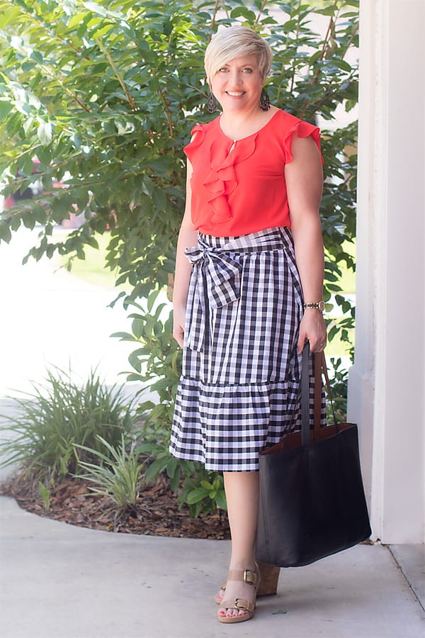 gingham skirt