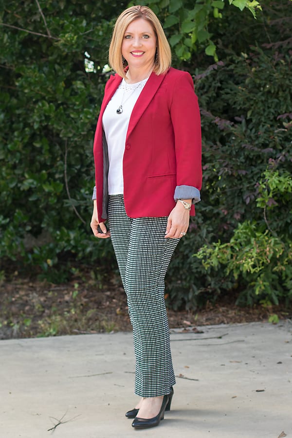 Red blazer