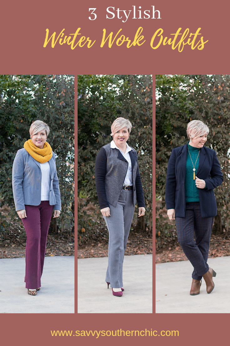 3 Stylish Winter Work Outfits - Savvy Southern Chic