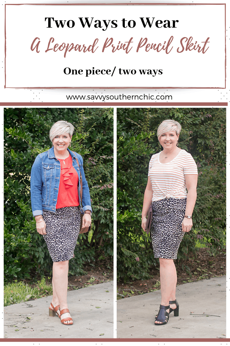 Leopard print pencil skirt 2 Ways to Wear It Savvy Southern Chic