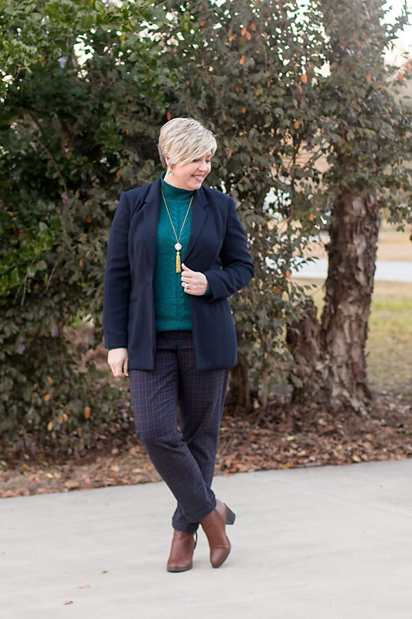 ankle boots office outfit brown ankle boots