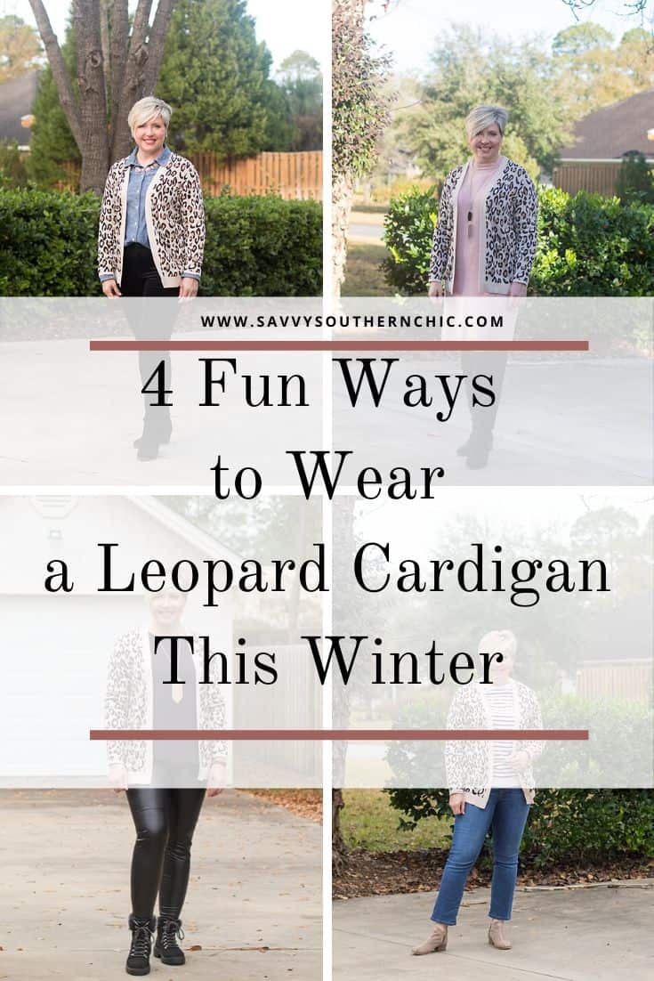 4 fun ways to wear a leopard print cardigan this winter