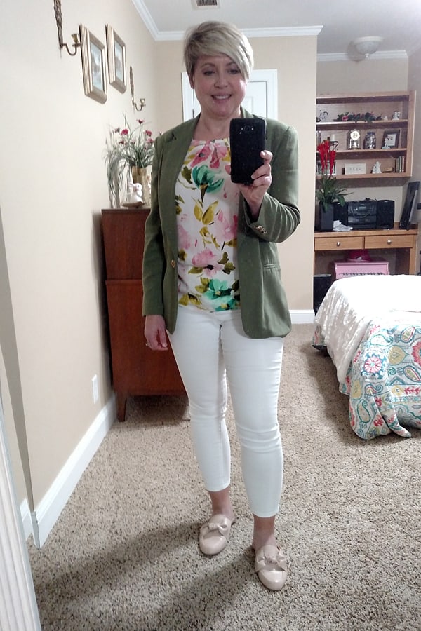 business casual spring work outfit/ work from home outfit