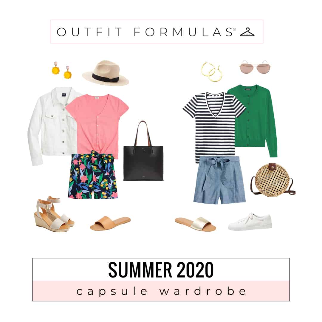 Summer 2020 capsule wardrobe outfit formulas