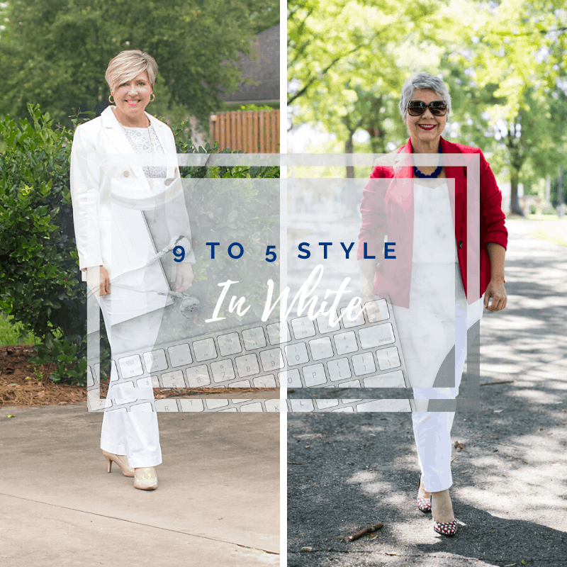 9 to 5 style office outfits in white