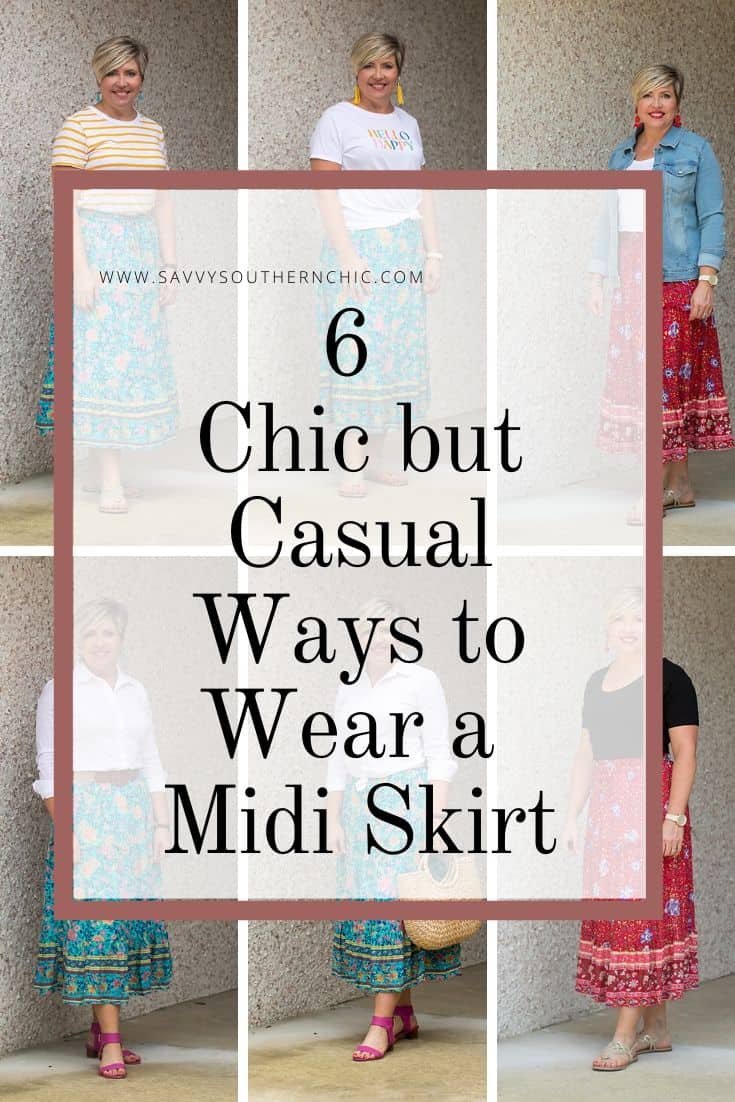 6 ways to style a midi skirt