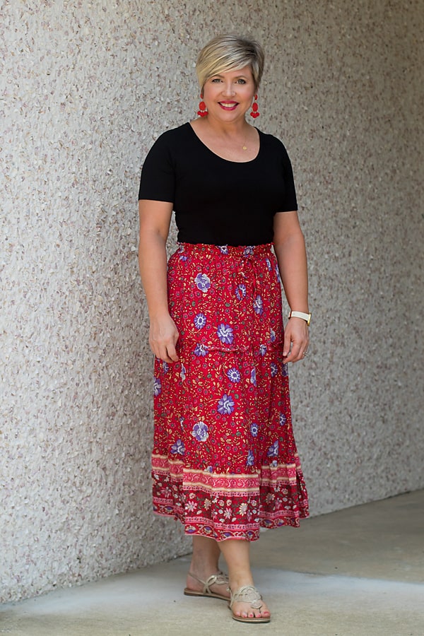 Midi skirt outfit