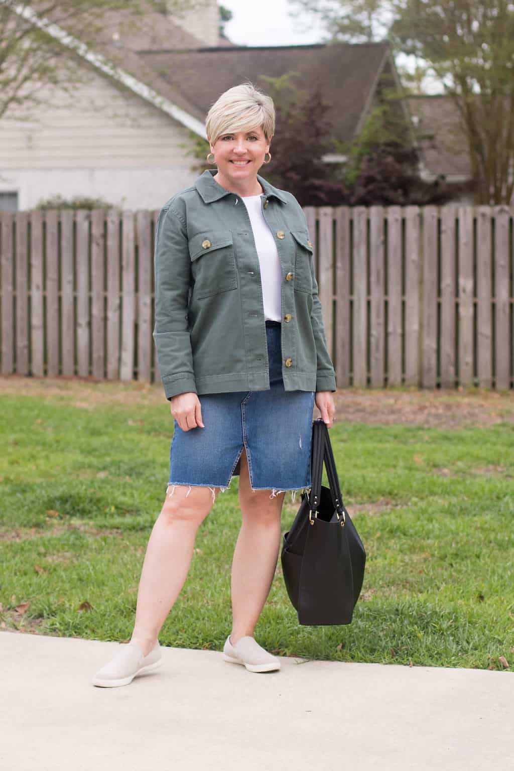 How to style a shacket for spring - Savvy Southern Chic