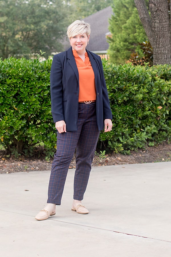 plaid pants work outfit