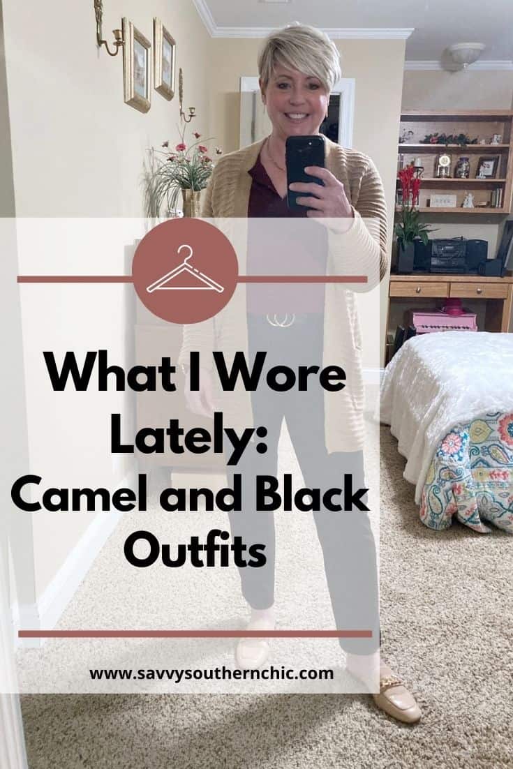 camel and black outfits