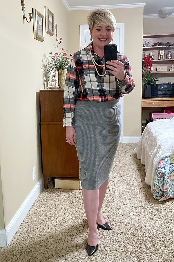 Sweater skirt outfit outlet yarn