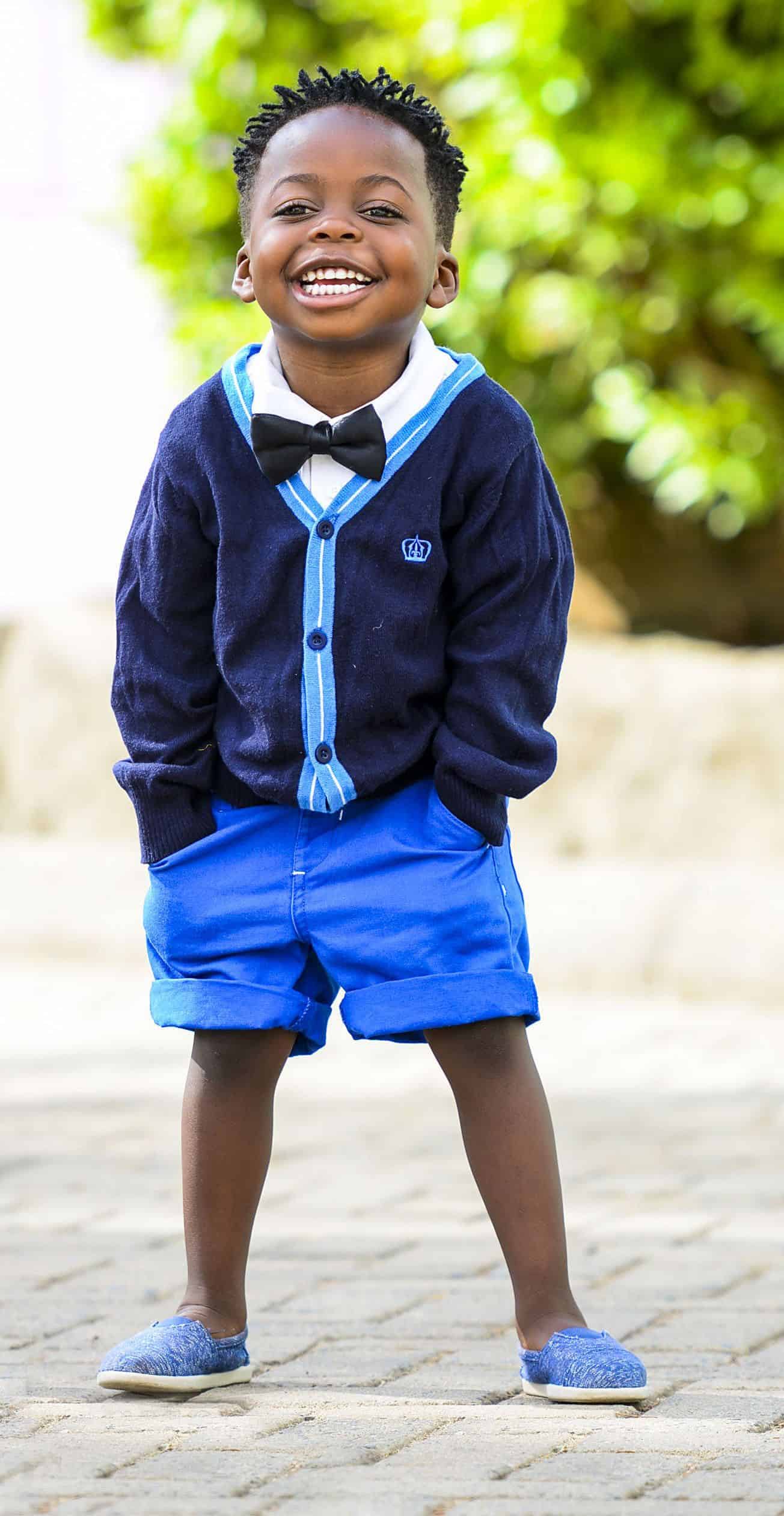 little boy in preppy style