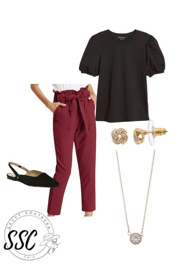 Cute outfits with outlet maroon pants