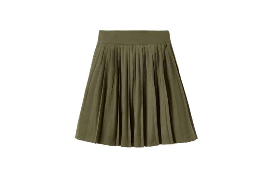 gathered a-line skirt