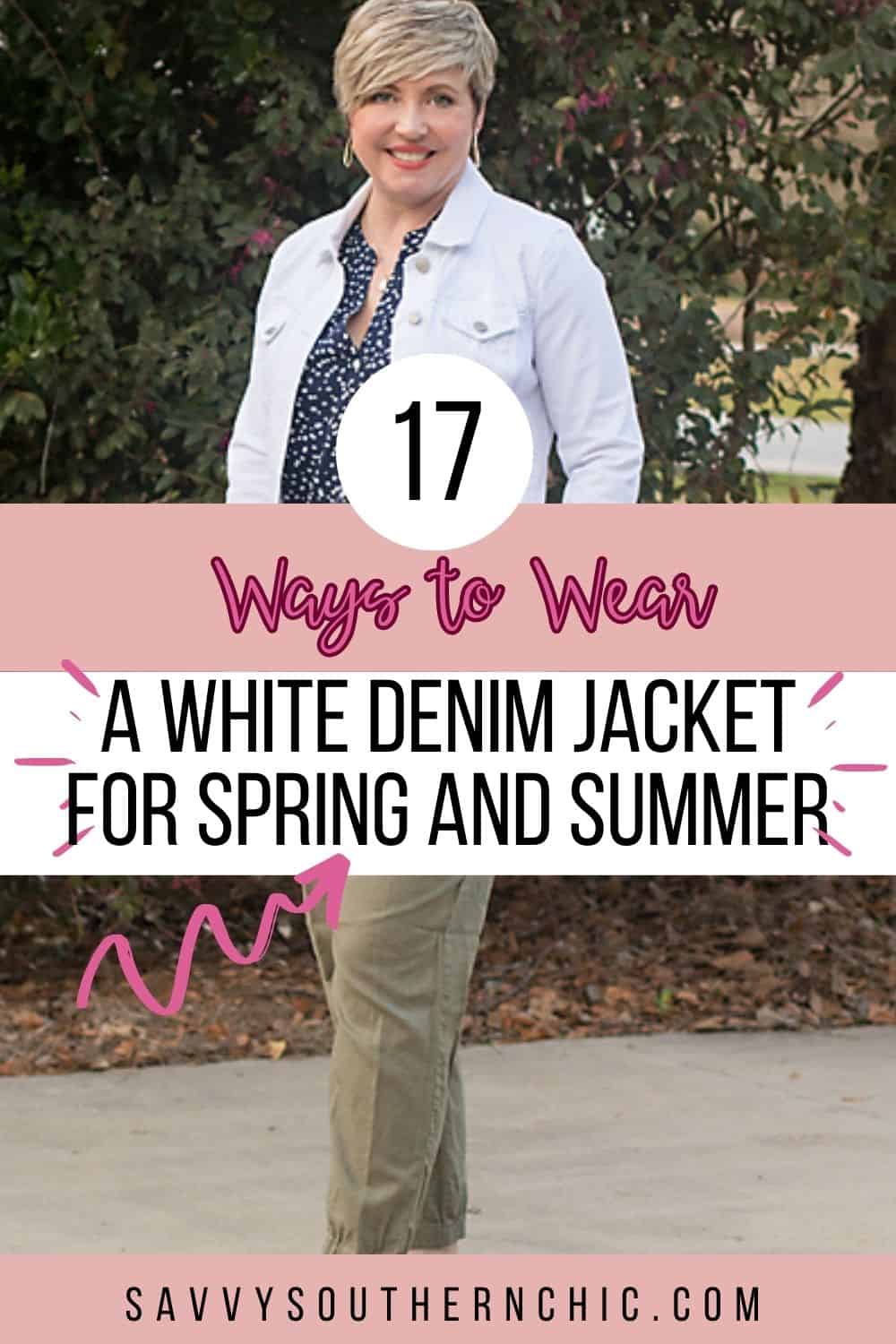 how to wear a white denim jacket