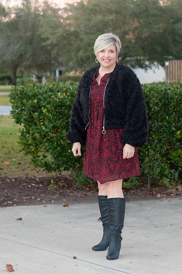 tall boots with dress