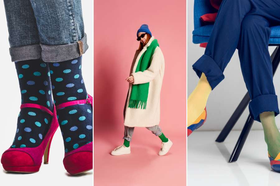 colorful socks to wear with ankle pants