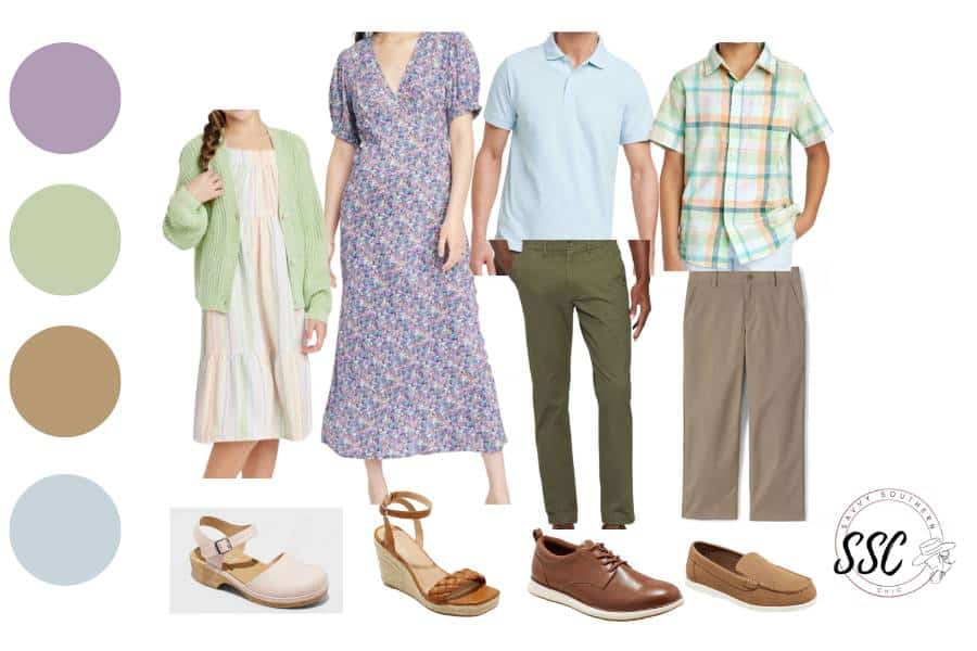 what to wear for spring pictures Floral patterns and neutral color outfits