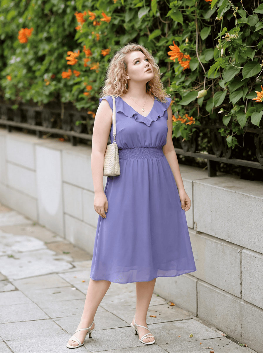 woman in sleeveless dress