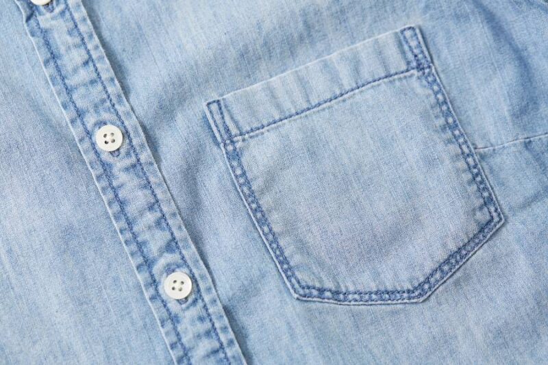 Chambray/Cream Plaid Woven Shirt main image 0