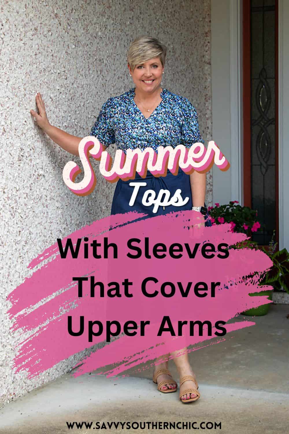 summer tops with sleeves that cover upper arms