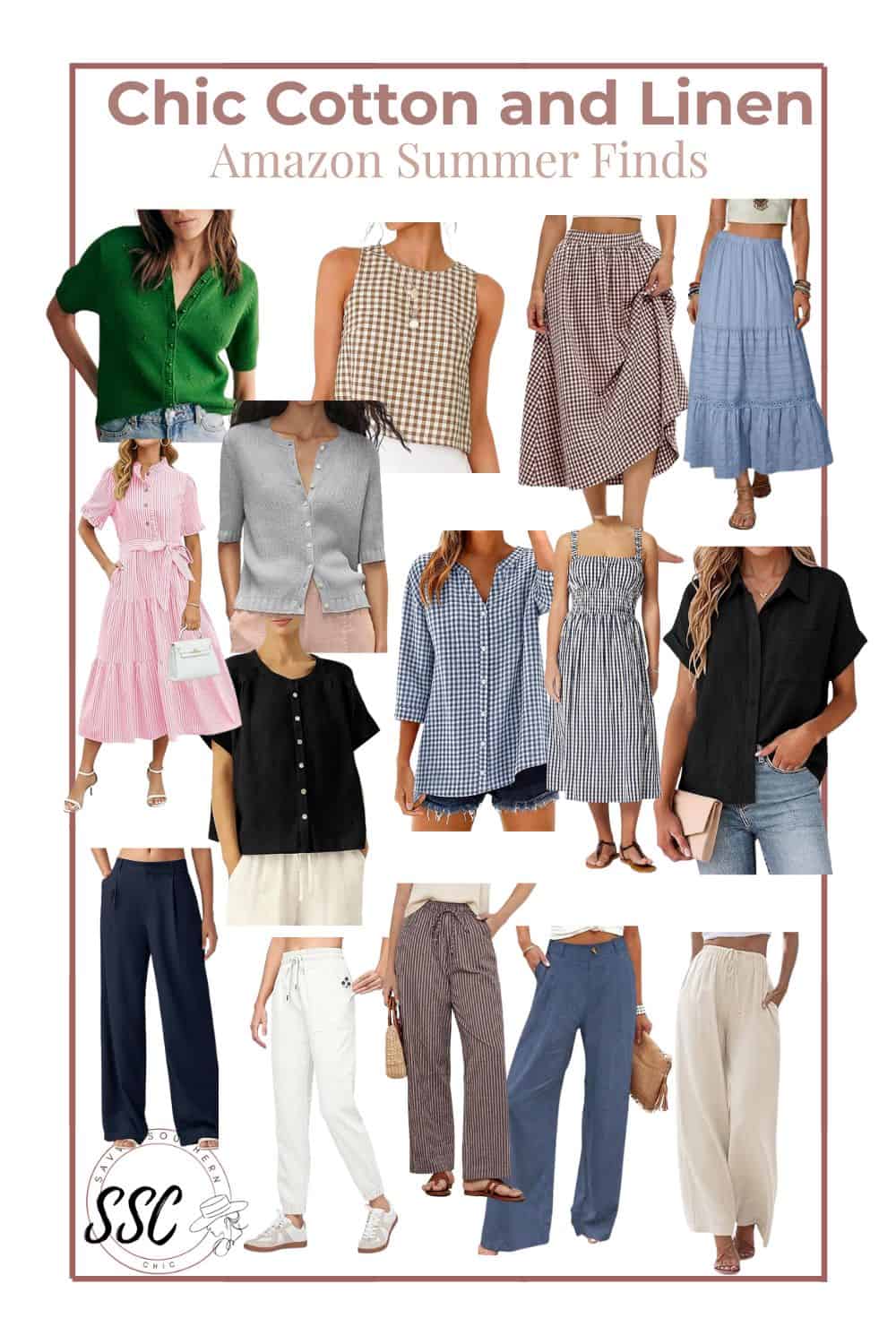 cotton and linen clothing from Amazon