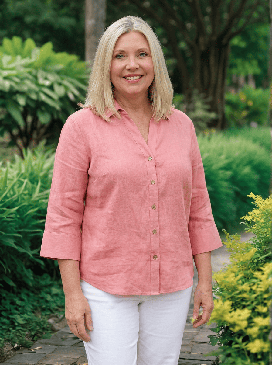 loose fit three quarter sleeve summer top