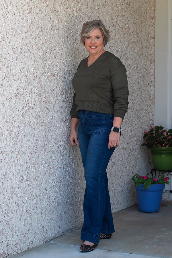 vneck sweater outfit