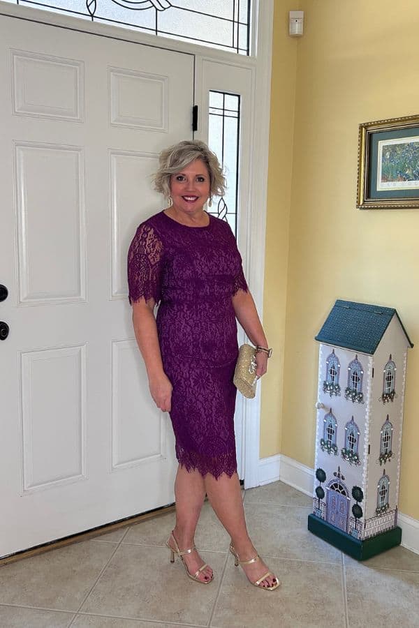 purple lace dress for holiday