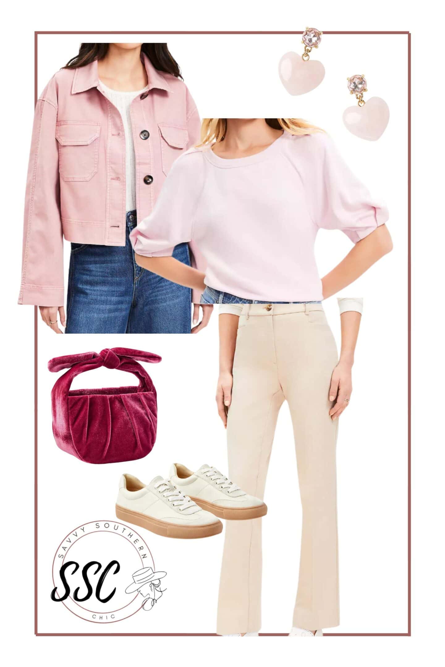 pastel pink Valentine's day outfit