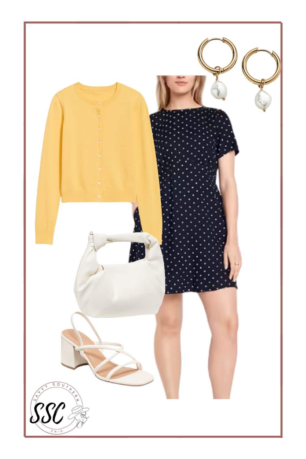 polka dot mini dress outfit