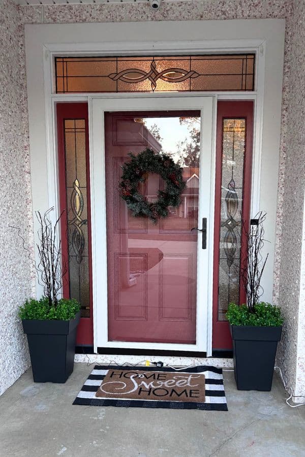 planter on front porch