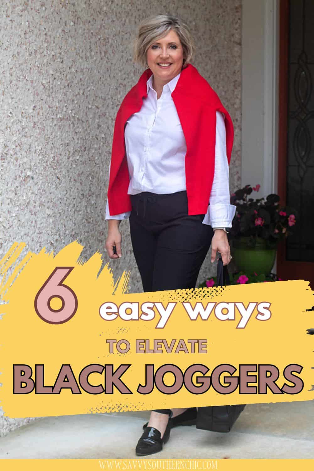 6 easy ways to elevate black joggers