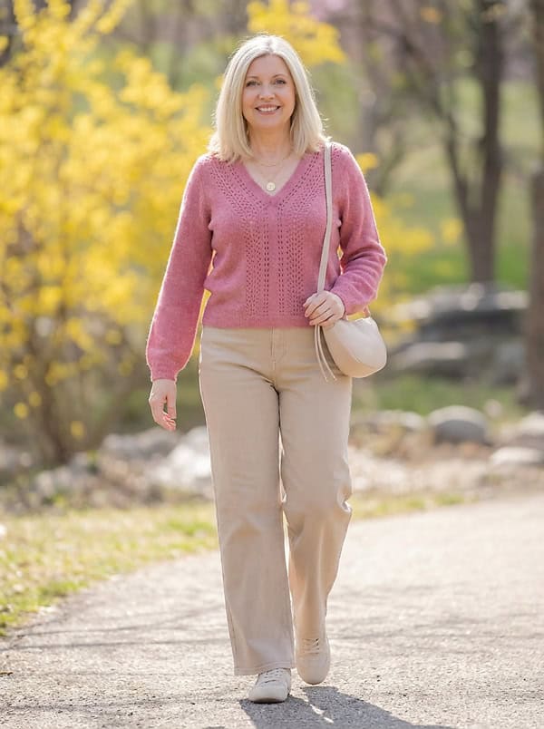 spring sweater outfit