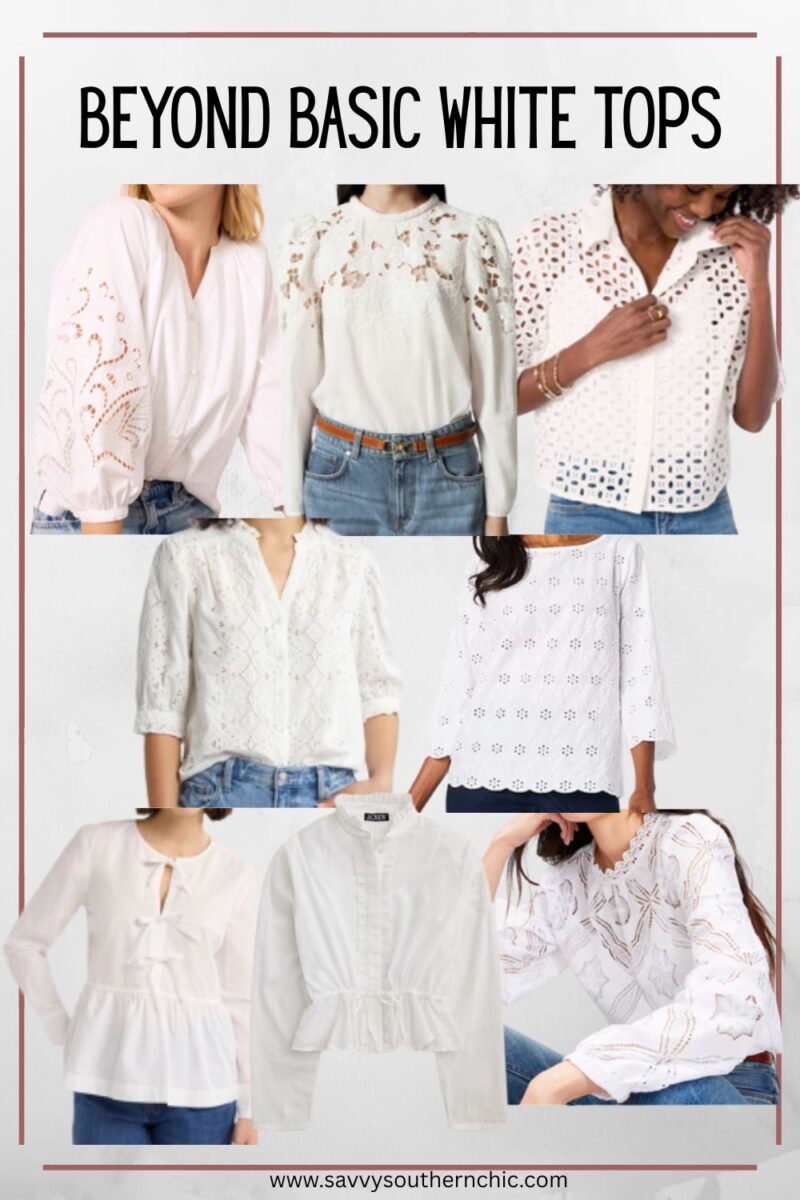30+ Beyond Basic White Tops for Spring - Savvy Southern Chic