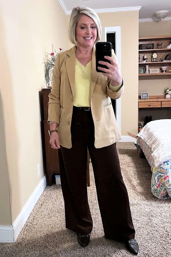 brown loafers outfit
