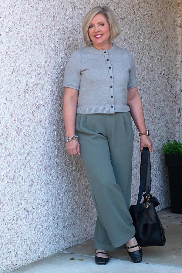 grey cardigan spring work wear