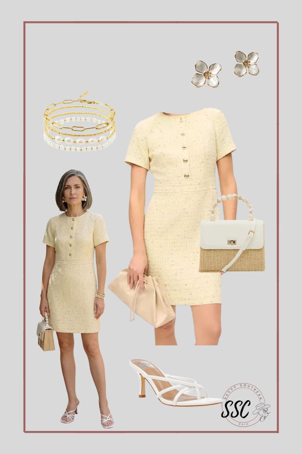 tweed shift spring dress