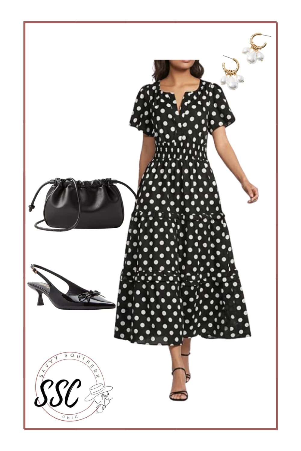 polka dot dress outfit