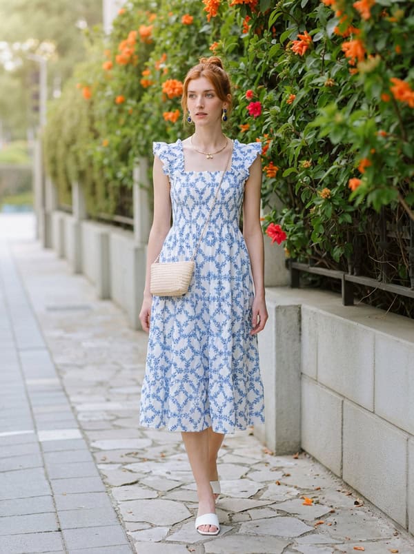Blue nap dress for mom of grad