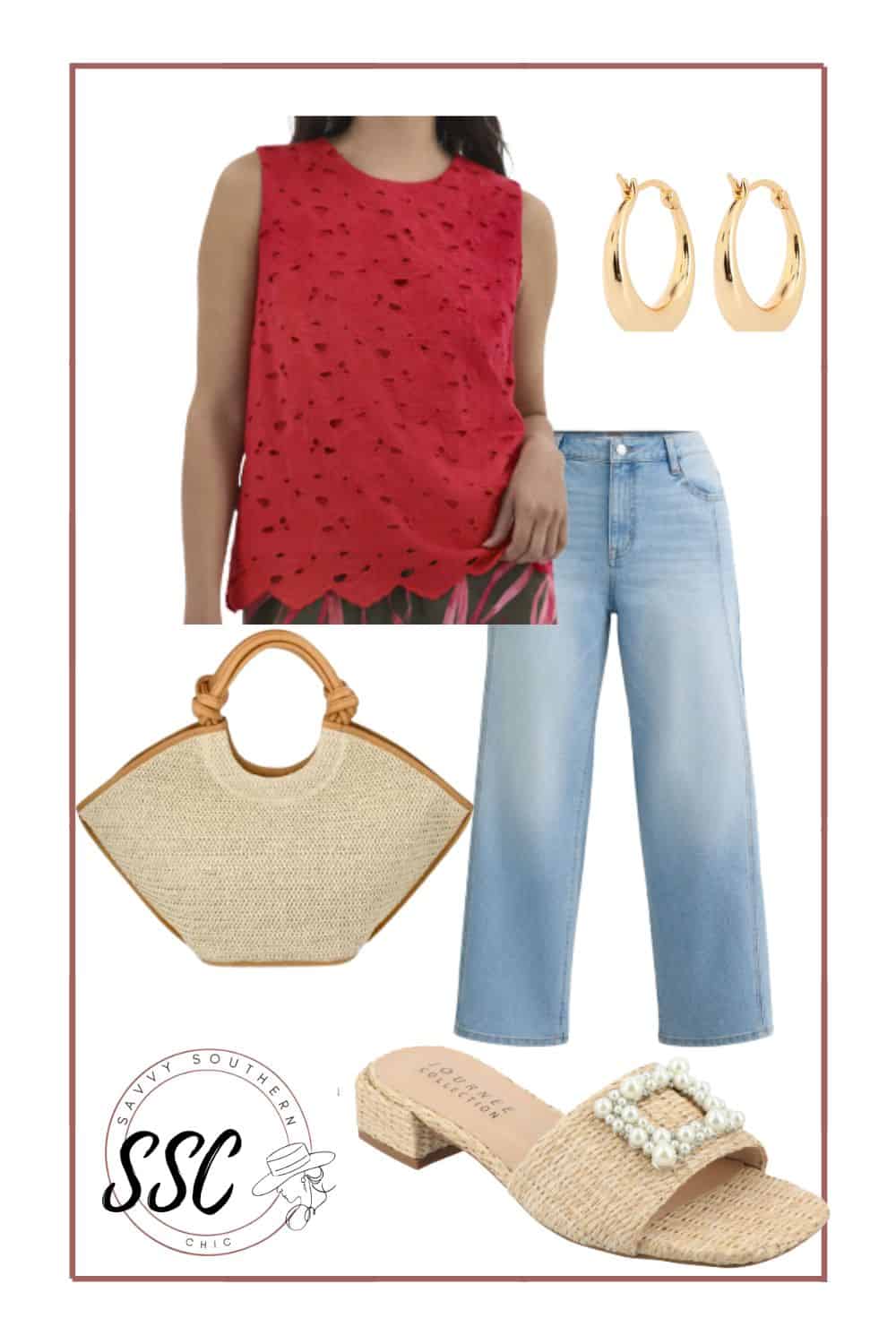 casual summer outfit cropped jeans