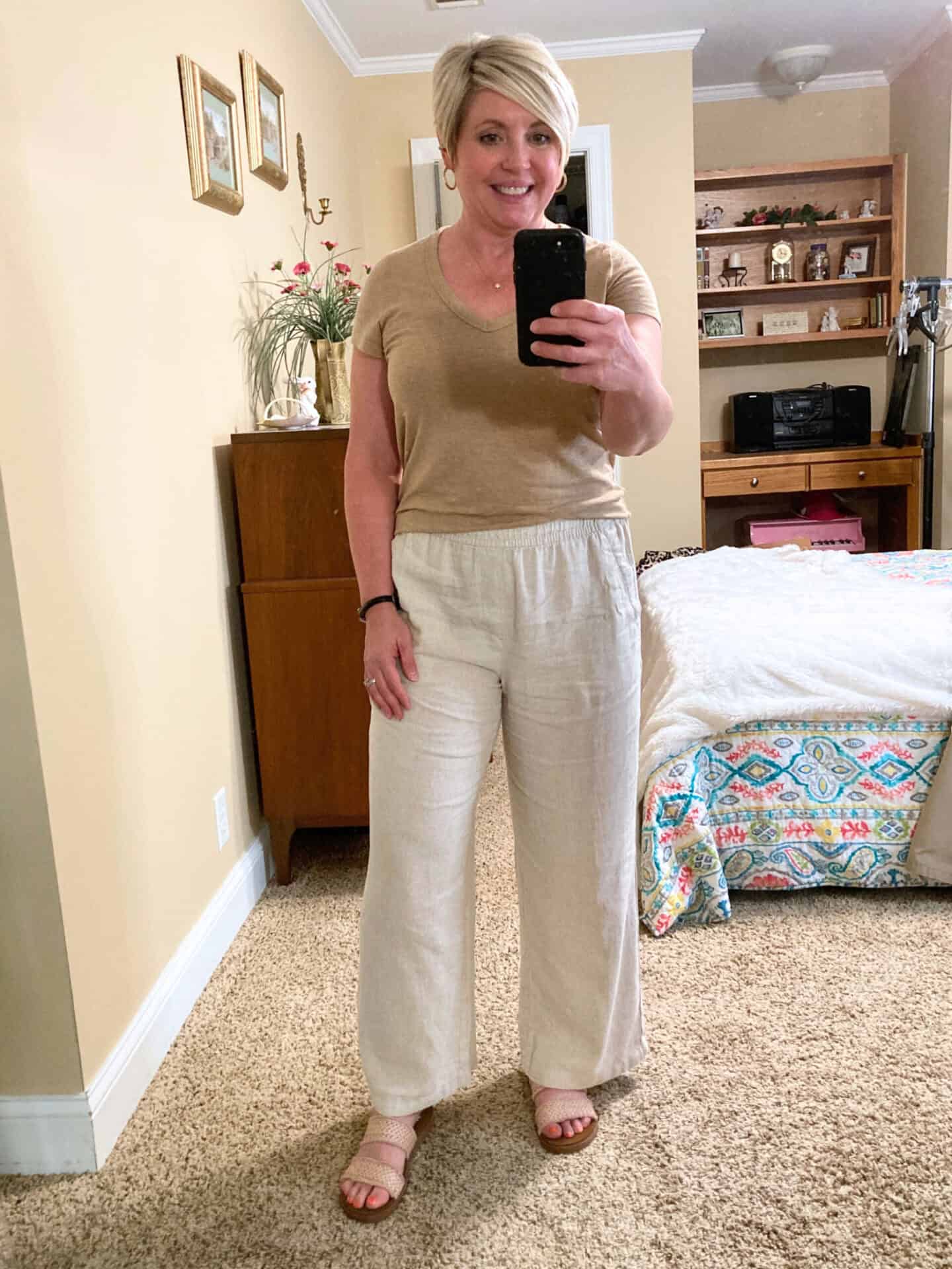 neutral summer outfit no shorts