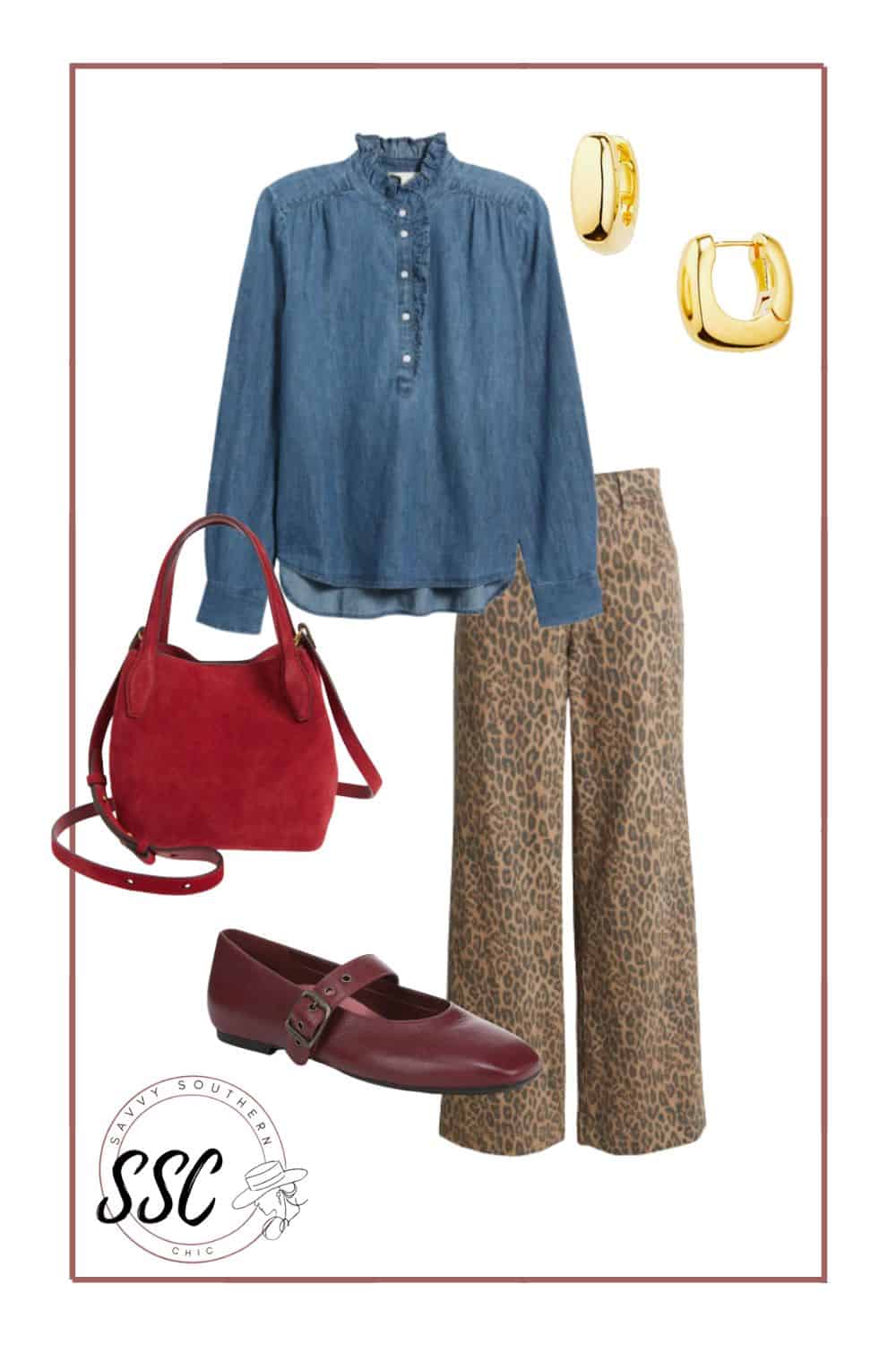 leoaprd jeans outfit