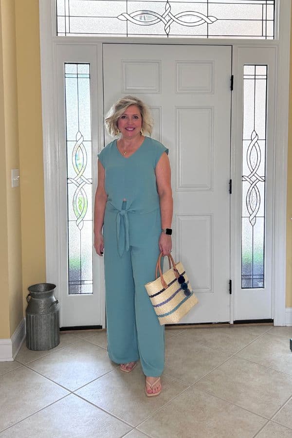 wide leg matching pant set