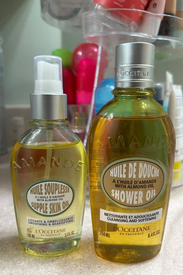 L'occitane shower oil and skin oil