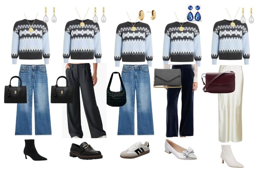 fair isle sweater 5 ways