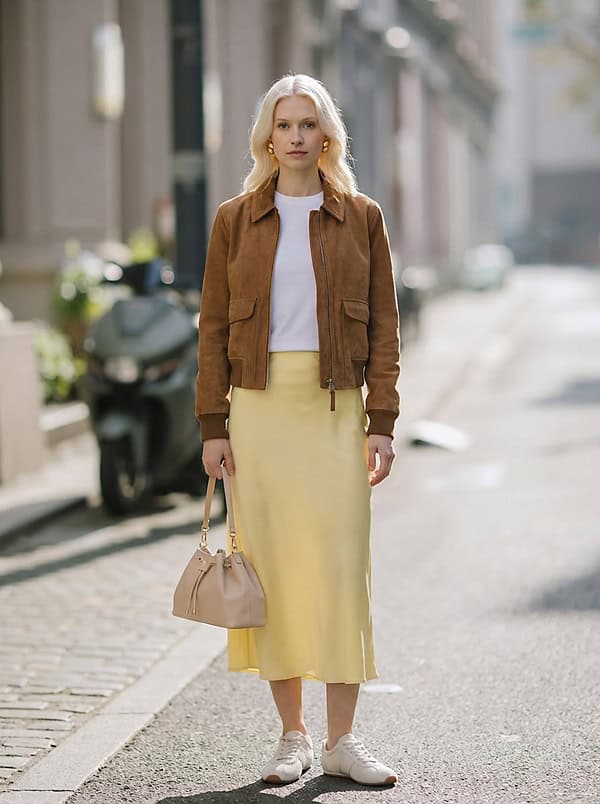 spring slip skirt outfit