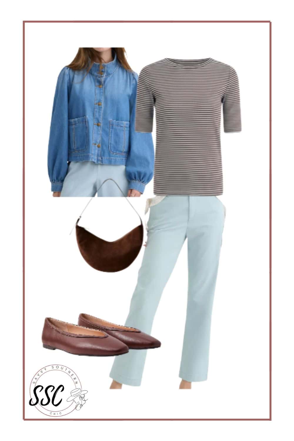 denim jacket outfit idea for spring