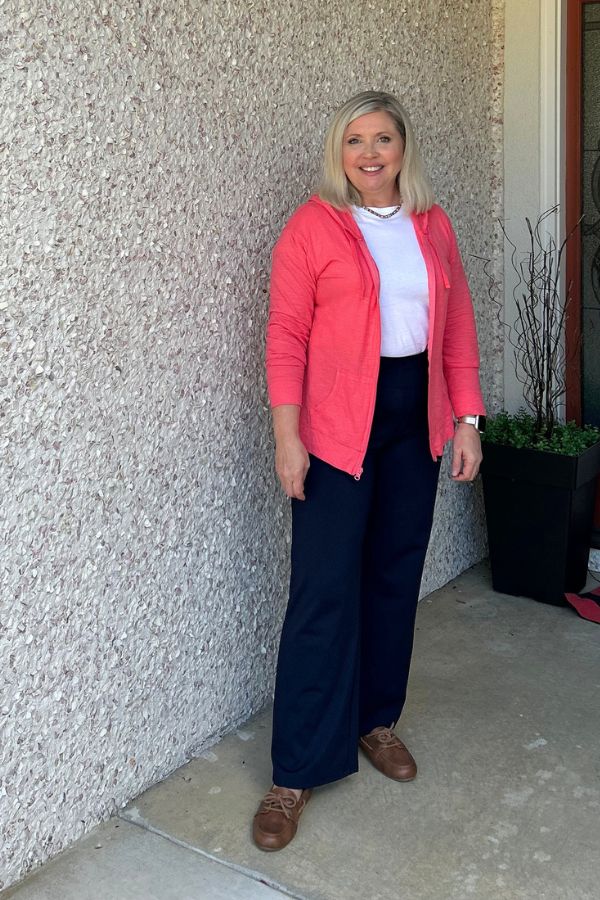 elevated yoga pants and hoodie outfit