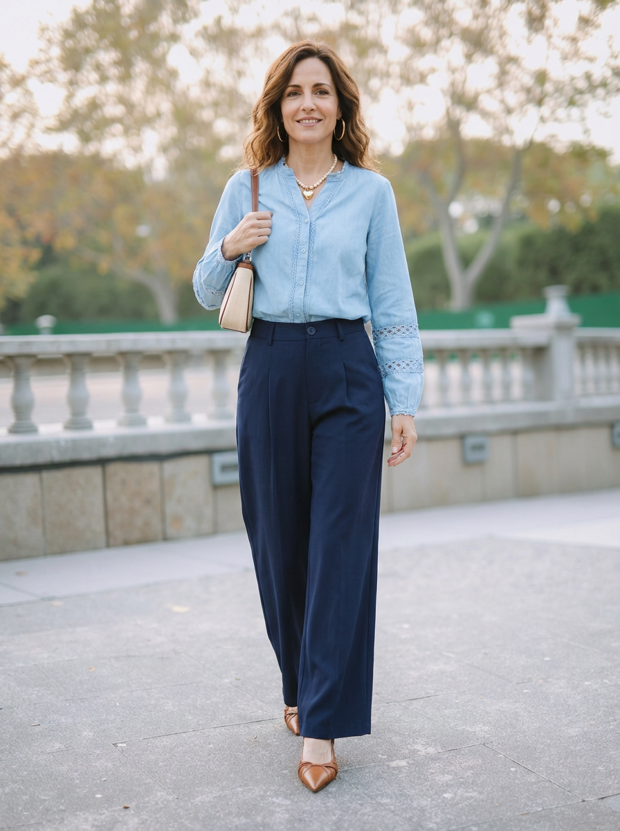 dressy spring pants outfit